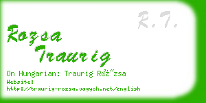 rozsa traurig business card